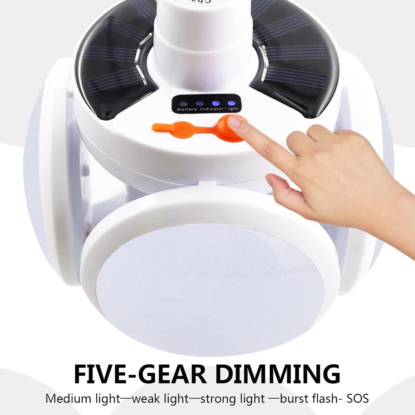 Solar Multi-Functional Emergency LED Light â€“ USB Rechargeable, 5 Modes, Foldable, SOS & IP65 Waterproof