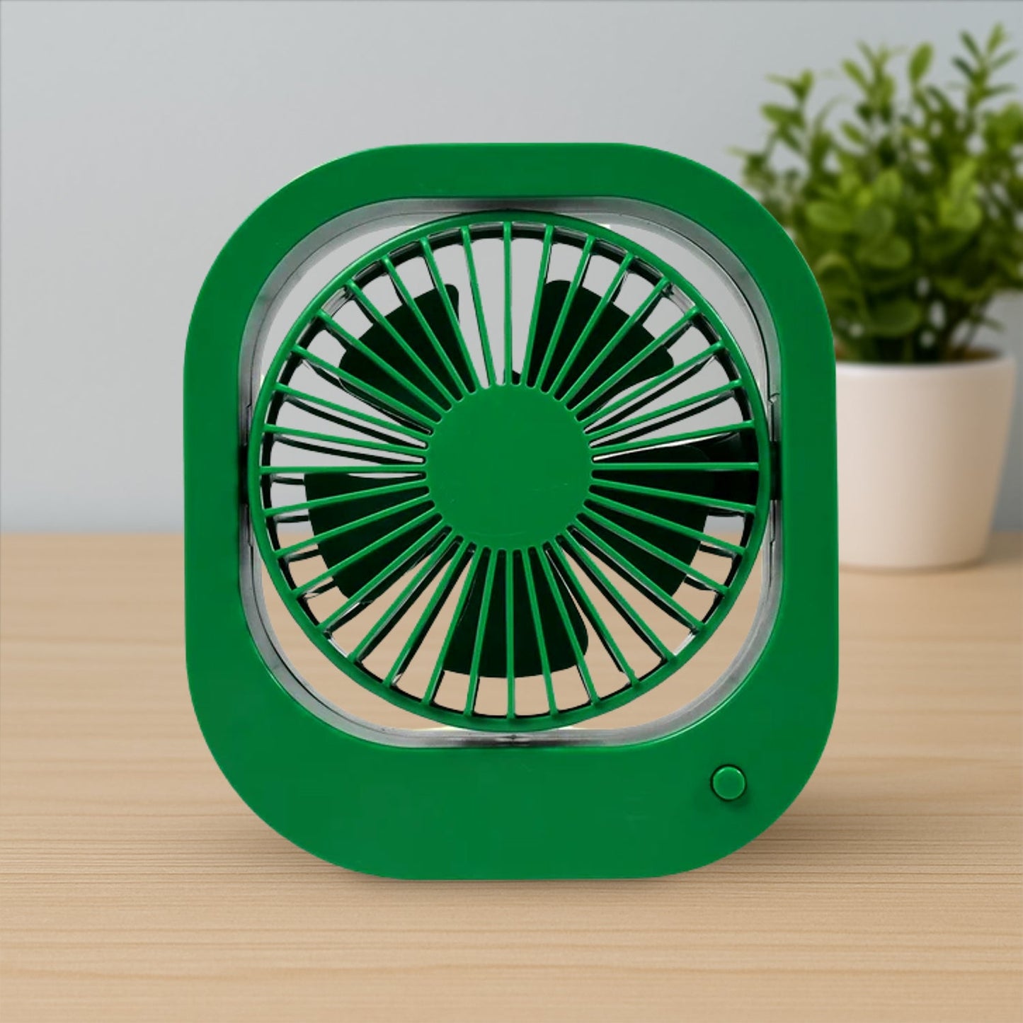 Portable USB Fan - Rechargeable, 2-Speed 180Â° Rotating Quiet Personal Fan for Travel, Car, and Outdoors (Battery Not Included)