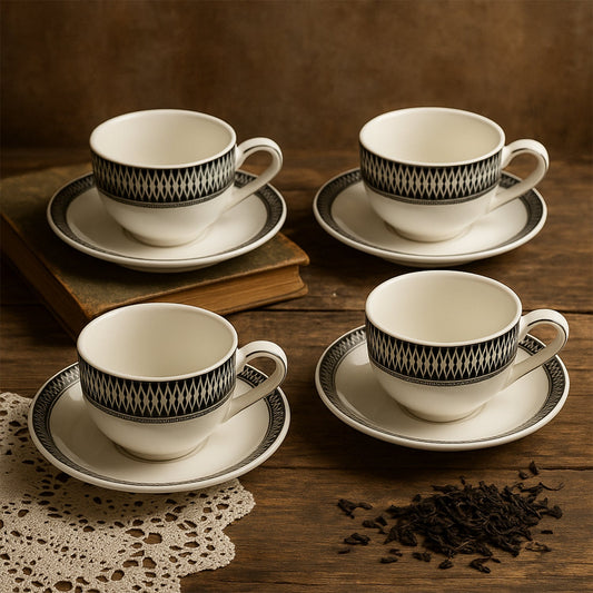 Ceramic Tea / cups and Saucer / Rakabi Set of 12 Pcs Diwali Special