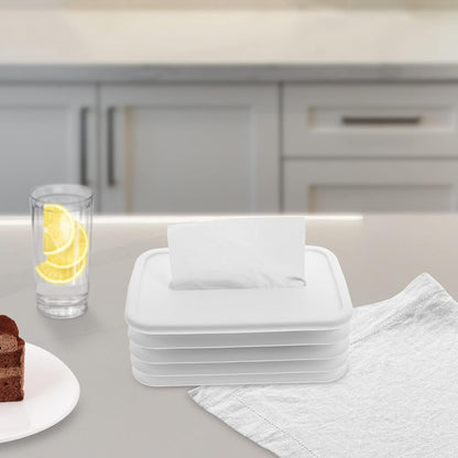 Simple Silicone Tissue Holder â€“ Cube/Cylinder Tissue Box for Bathroom, Office, Car & Bedroom