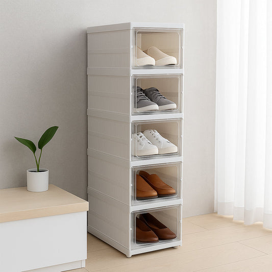 5-Layer Stackable Utility Cart â€“ Foldable Storage Organizer for Clothes & Home (1 Pc)