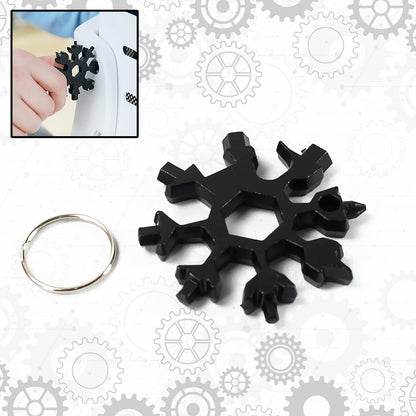 Durable 18-in-1 Snowflake Multi-Tool â€“ Portable Bottle Opener, Phillips Screwdriver & Wrench Kit