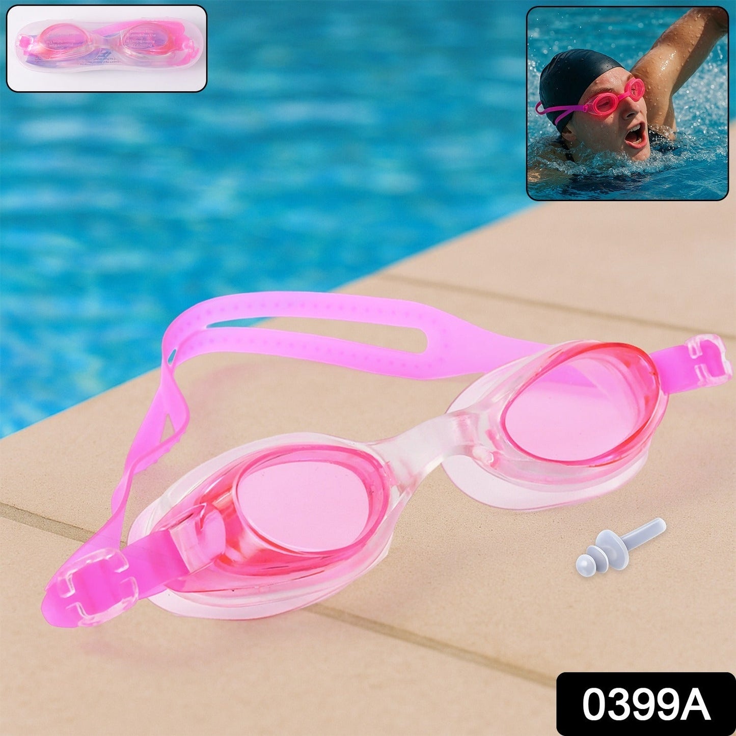 Anti-Fog Waterproof Adjustable Swimming Goggles
