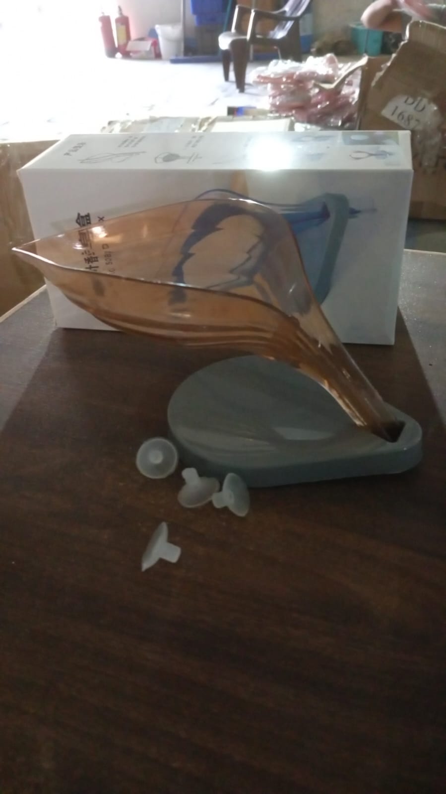 PlasticÂ Leaf Shape Soap Box, Soap Holder (1 Pc / With Color Box)