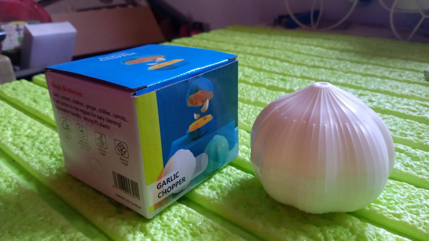 Garlic Press Sharpener Device â€“ Portable Manual Ginger, Chili & Garlic Crusher, Masher, Chopper & Grinder for Kitchen Use