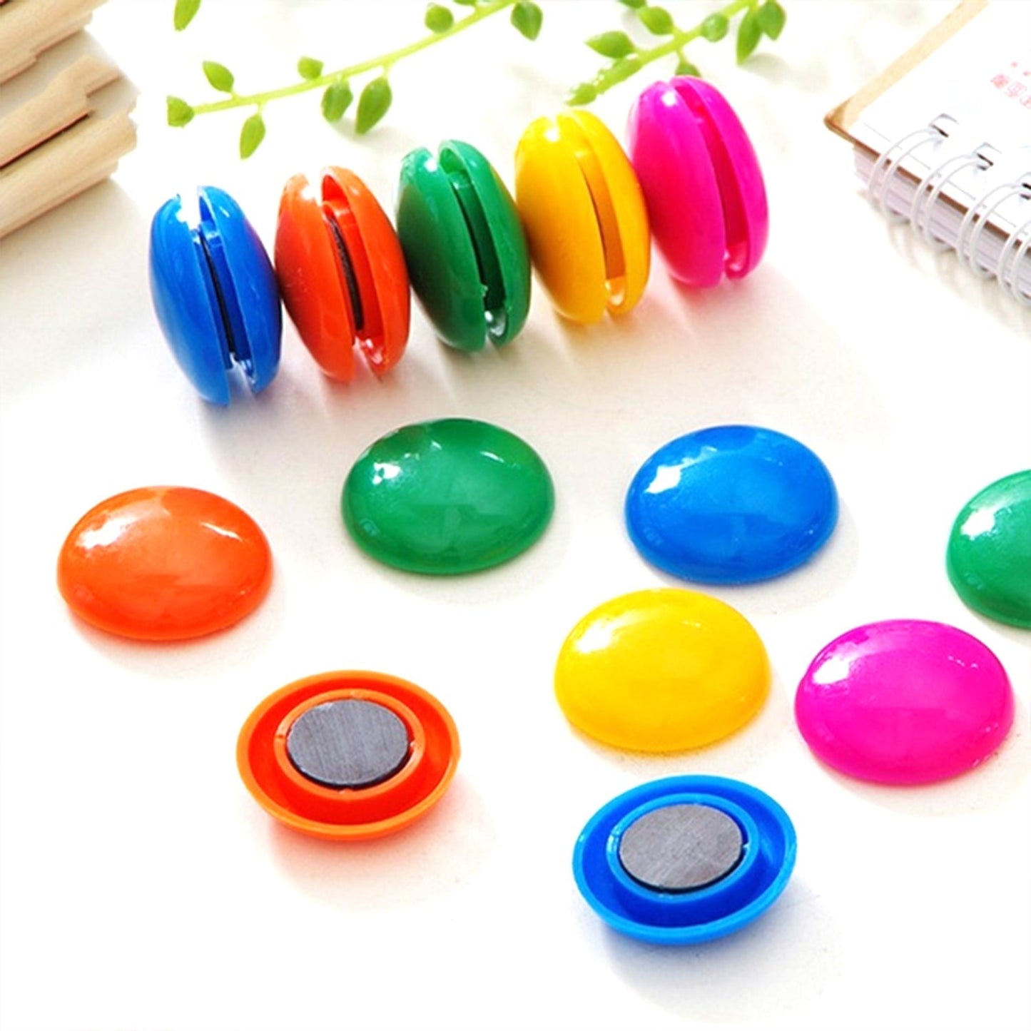 Durable Magnetic Button Set for Kidsâ€™ Experiments (10 Pc, Round Shape)