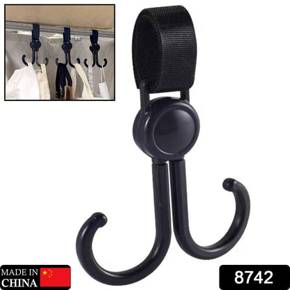 360Â° Rotating Multi-Purpose Baby Carriage Hook â€“ For Strollers, Cars & More (1 Pc)