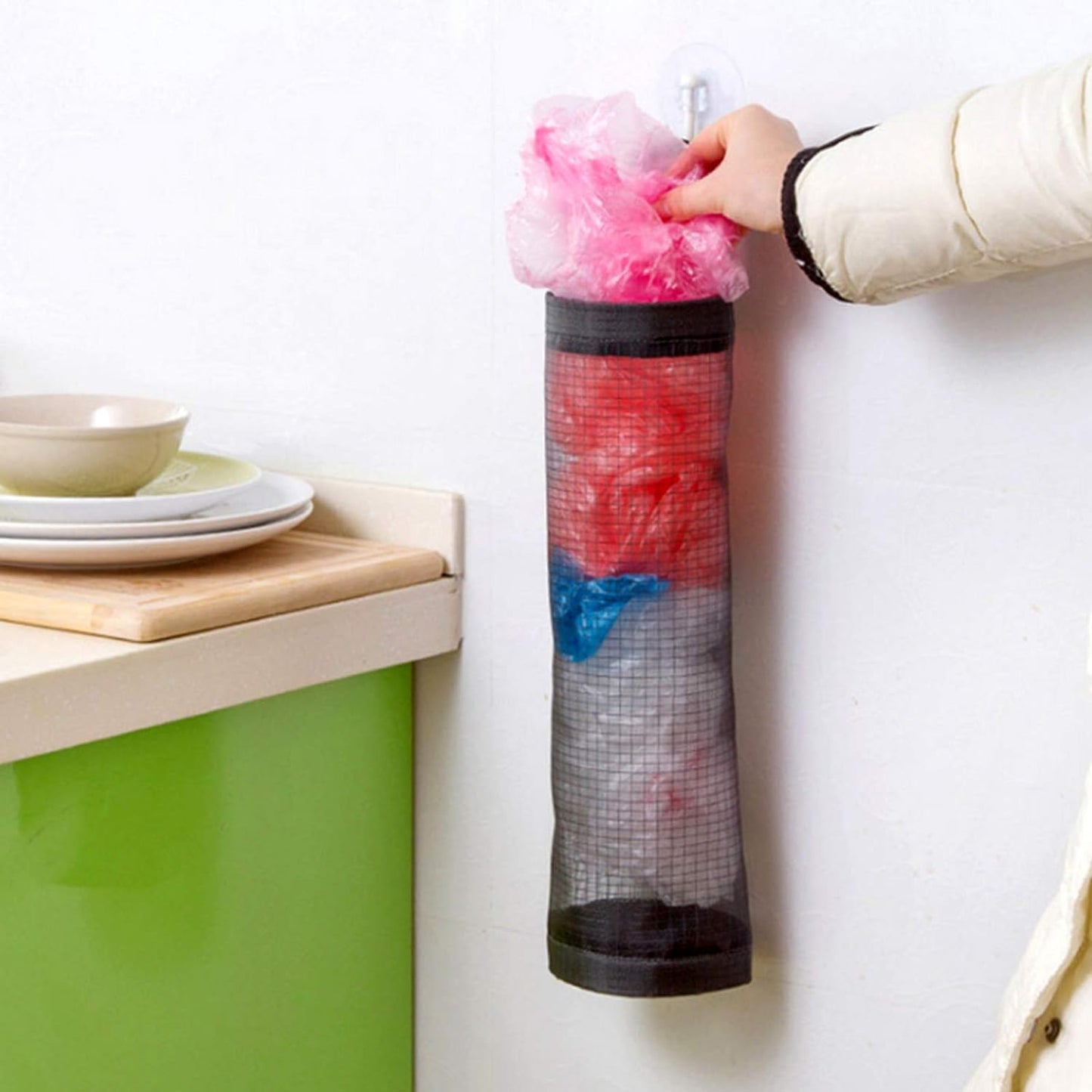 Hanging Waste Bag Holder, Garbage Bag Storage Bag, Widening Handle Hanging Sturdy for Store Garbage Bags Home Store Debris Kitchen, Bedroom LargeÂ Capacity for Restaurant (1 Pc)