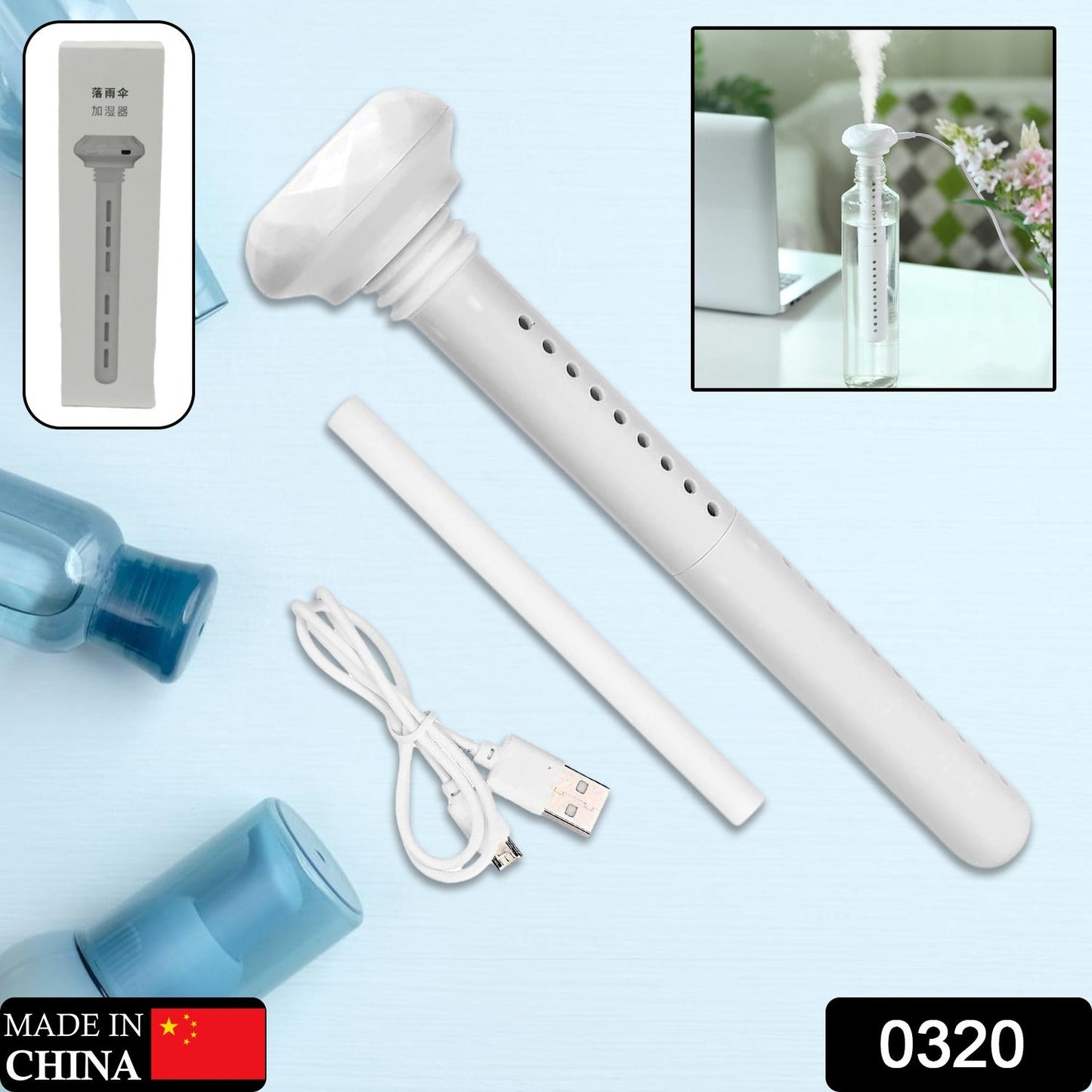 Mini Portable USB Humidifier â€“ Quiet Cool Mist for Car, Home, Office, Travel (1 Pc)