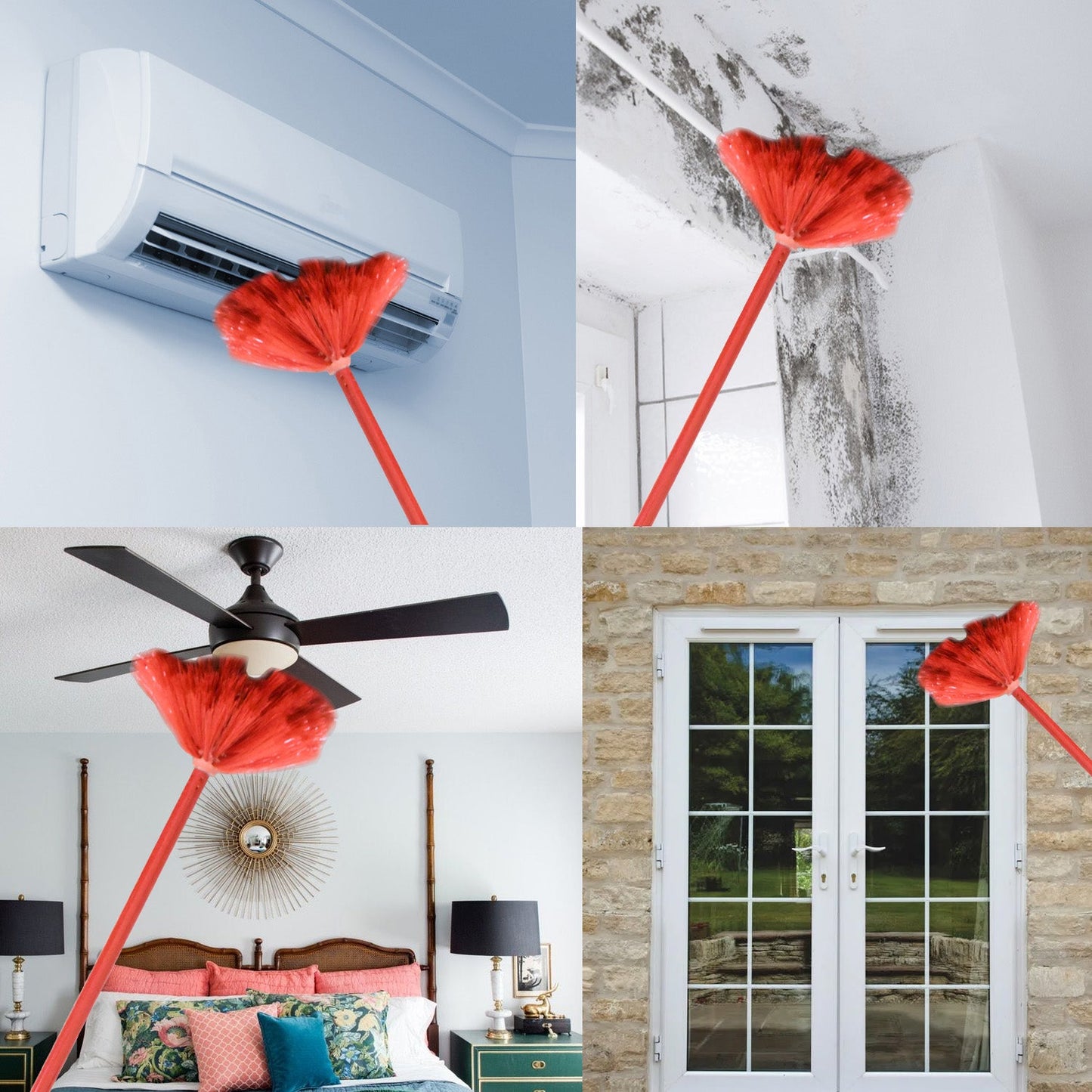 90-inch Metal Extendable Cobweb Brush â€“ Ceiling, Fan & Light Dust Cleaning (MOQ: 3)