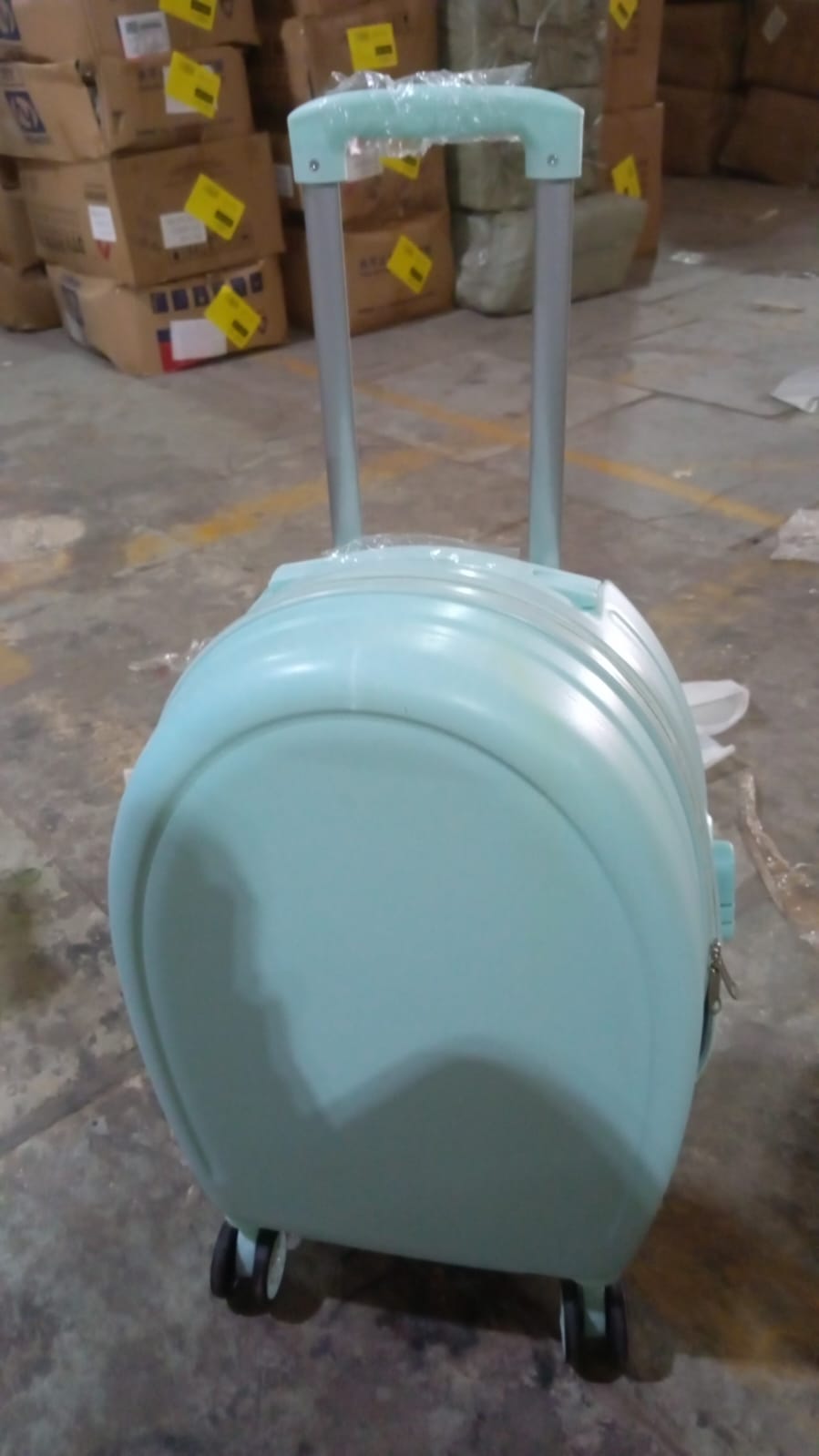 17849Â Suitcase For Kids, Girls Green Small Cabin Hard Cover Holiday Carry On Trolley with Extendable Handle, Children's Luggage, Trolley Rolling Luggage for Toddlers Men Woman (Mix Color)