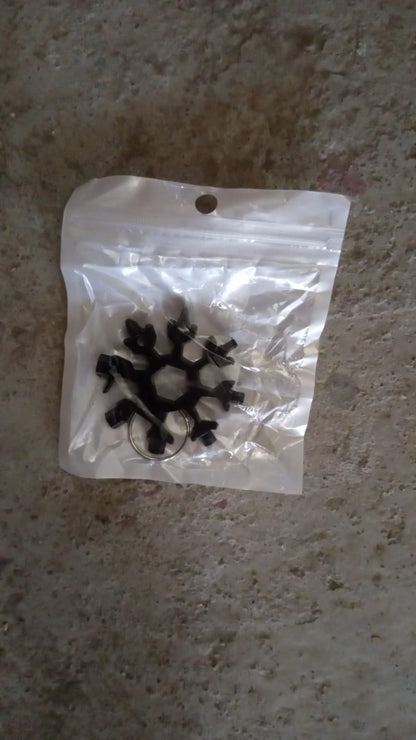 Durable 18-in-1 Snowflake Multi-Tool â€“ Portable Bottle Opener, Phillips Screwdriver & Wrench Kit