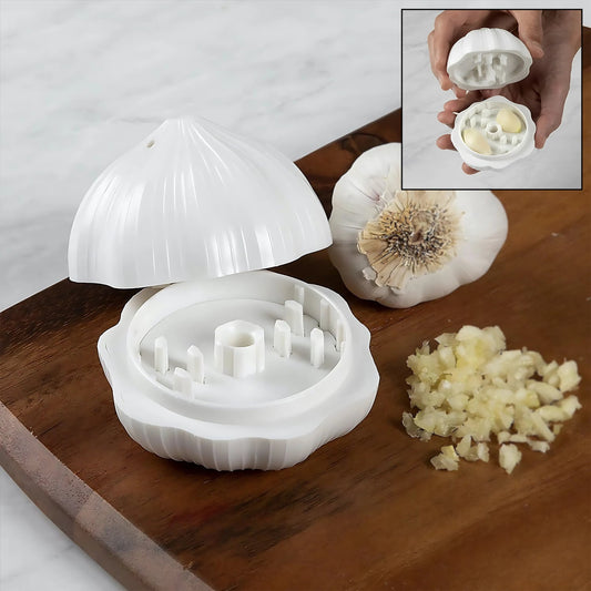 Garlic Press Sharpener Device â€“ Portable Manual Ginger, Chili & Garlic Crusher, Masher, Chopper & Grinder for Kitchen Use