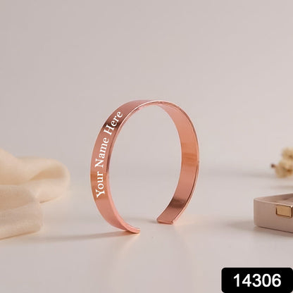 Customized / Personalized Stylish Kada Bracelet (1 Pc / Rose gold Copper)