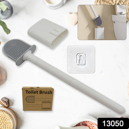 Portable Silicone Toilet Brush â€“ Wall-Mounted, Anti-Drip Cleaner with Non-Slip Handle