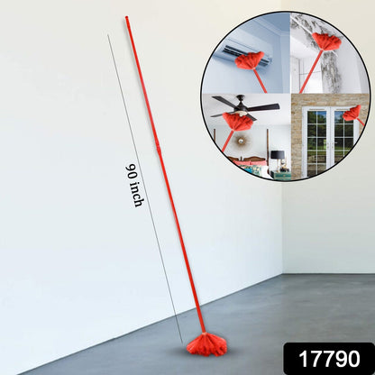 90-inch Metal Extendable Cobweb Brush â€“ Ceiling, Fan & Light Dust Cleaning (MOQ: 3)