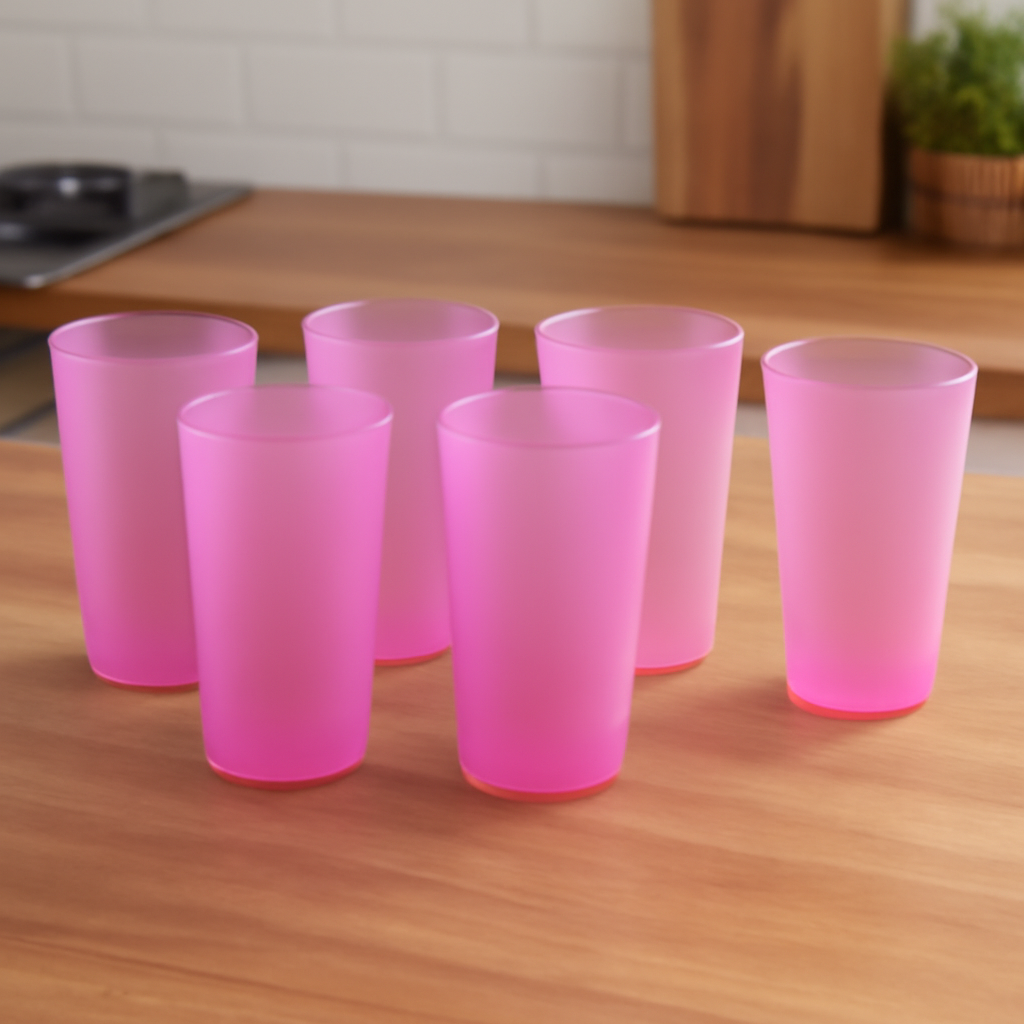 Large Glass Set â€“ Ideal for Kitchens & Offices, Perfect for Water & Beverages (6-Piece)