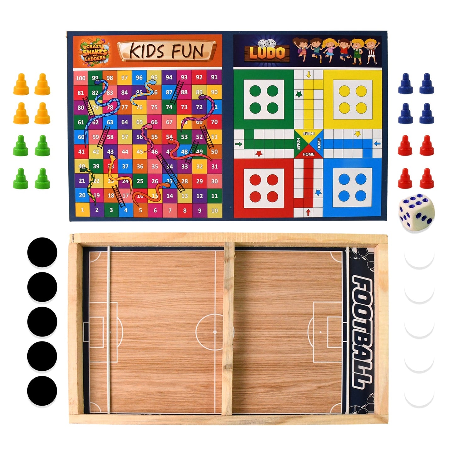 Retro Wooden Family Game Set