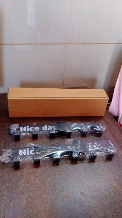 Heavy-Duty Carbon Steel Door Hook Hanger Rack (2 pc / 6 Hook / Black)