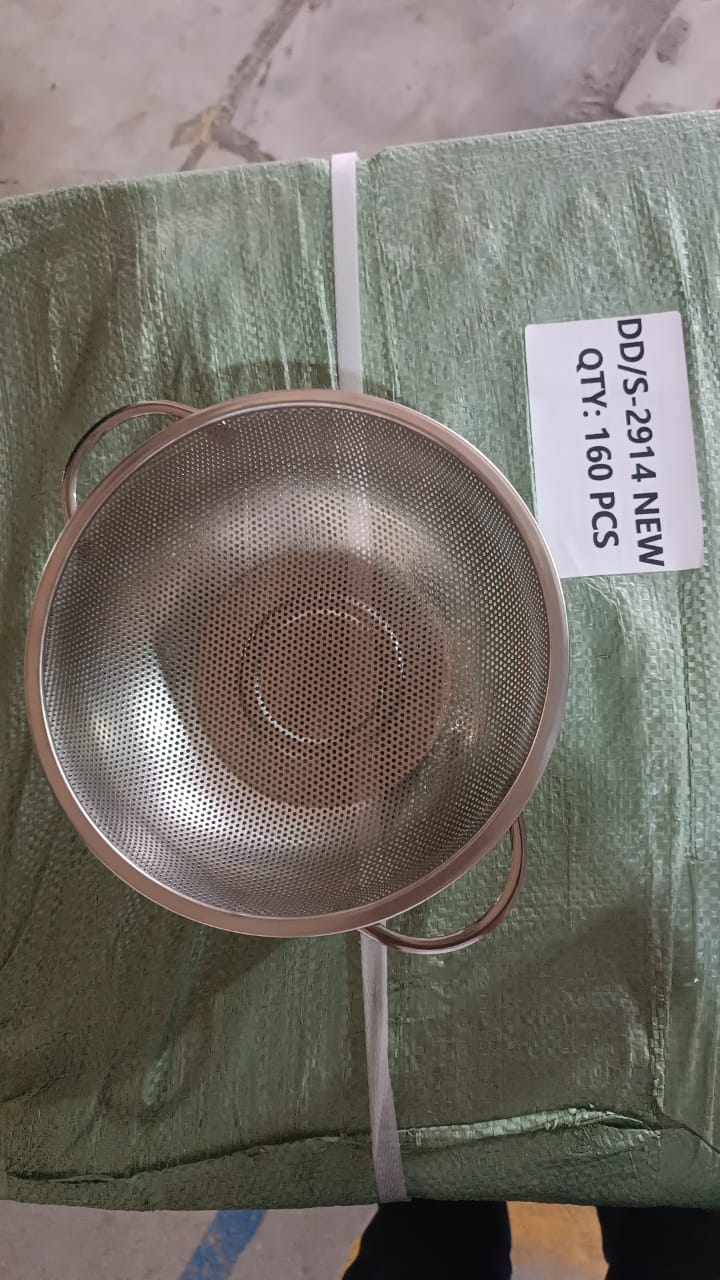 Stainless Steel Rice Vegetables Washing Bowl Strainer Collapsible Strainer.