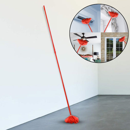 90-inch Metal Extendable Cobweb Brush â€“ Ceiling, Fan & Light Dust Cleaning (MOQ: 3)