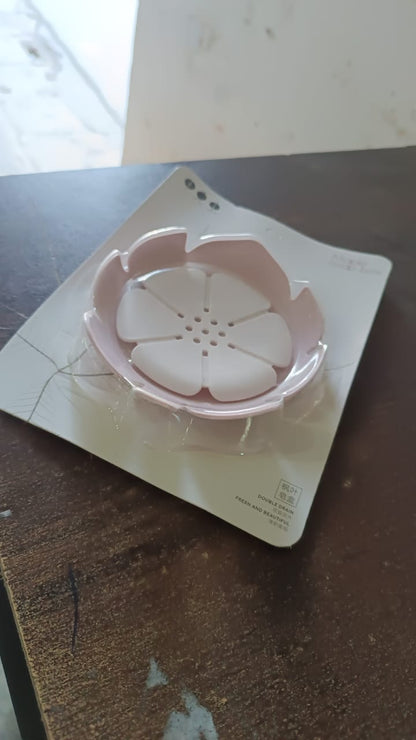 Plastic Flowers Soap Dish Bathroom Accessories Set Shower Gift ,Sabudani (1 Pc)