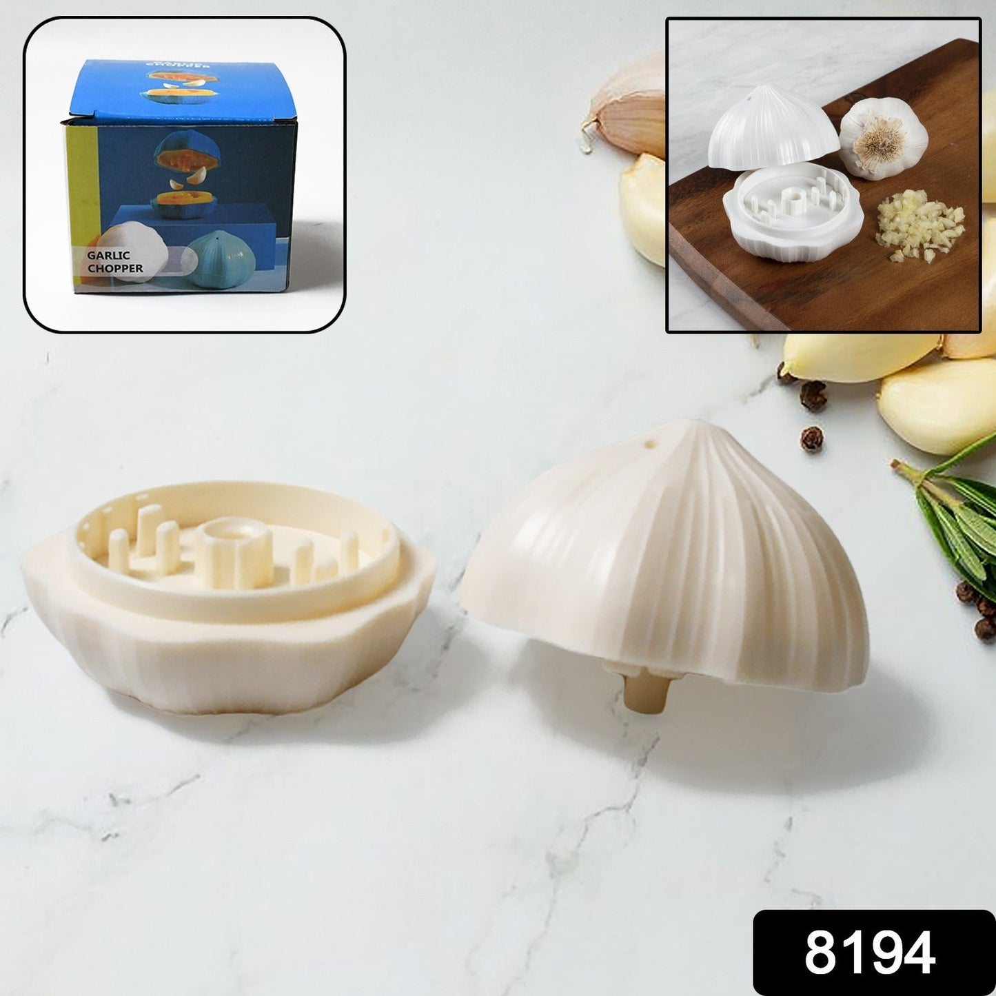 Garlic Press Sharpener Device â€“ Portable Manual Ginger, Chili & Garlic Crusher, Masher, Chopper & Grinder for Kitchen Use