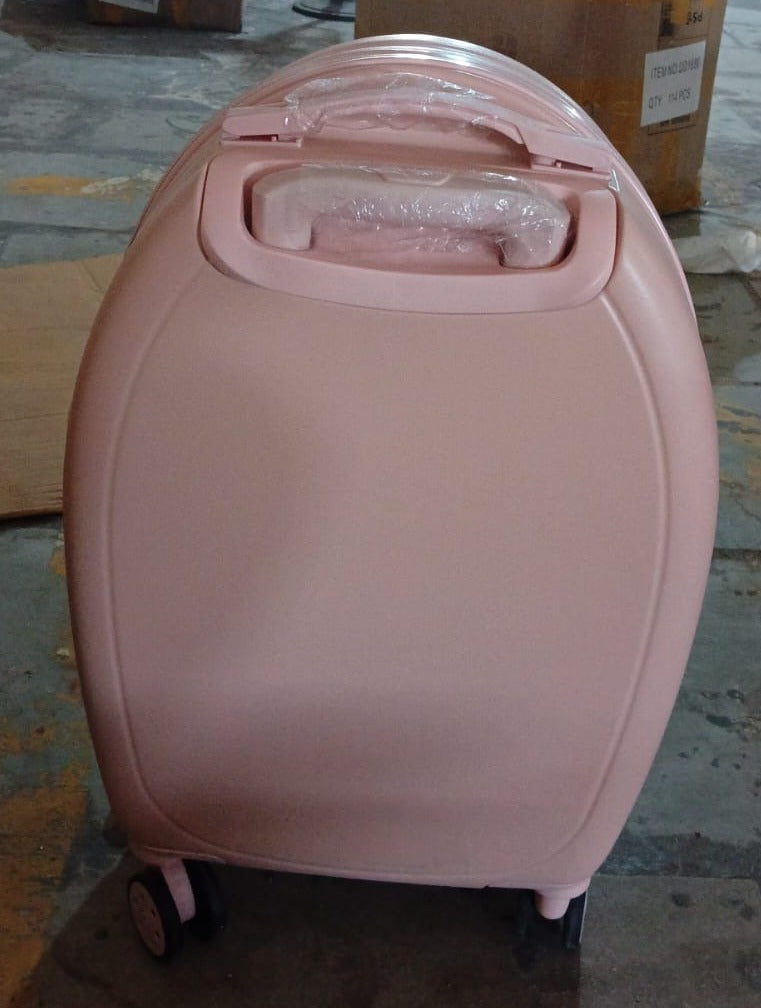 17849Â Suitcase For Kids, Girls Green Small Cabin Hard Cover Holiday Carry On Trolley with Extendable Handle, Children's Luggage, Trolley Rolling Luggage for Toddlers Men Woman (Mix Color)